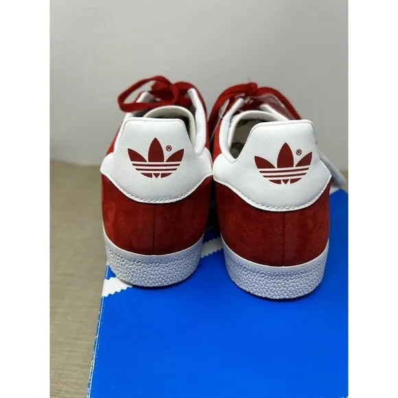 Adidas Originals Gazelle Powder Red White Gold Men's Casual Shoes Sneakers Sz 12