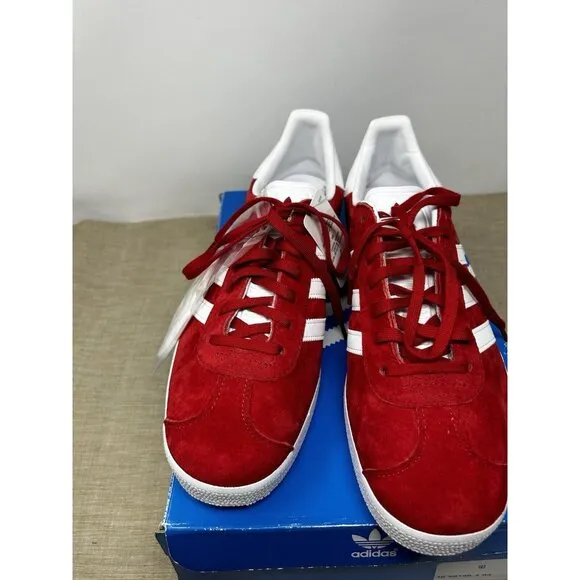 Adidas Originals Gazelle Powder Red White Gold Men's Casual Shoes Sneakers Sz 12