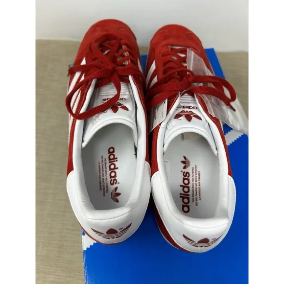 Adidas Originals Gazelle Powder Red White Gold Men's Casual Shoes Sneakers Sz 12