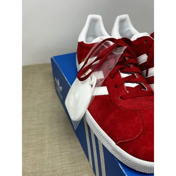 Adidas Originals Gazelle Powder Red White Gold Men's Casual Shoes Sneakers Sz 12