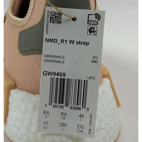 adidas Originals NMD R1 Strap Womens 11 Halo Blush Athletic Shoes Sneaker GW9469