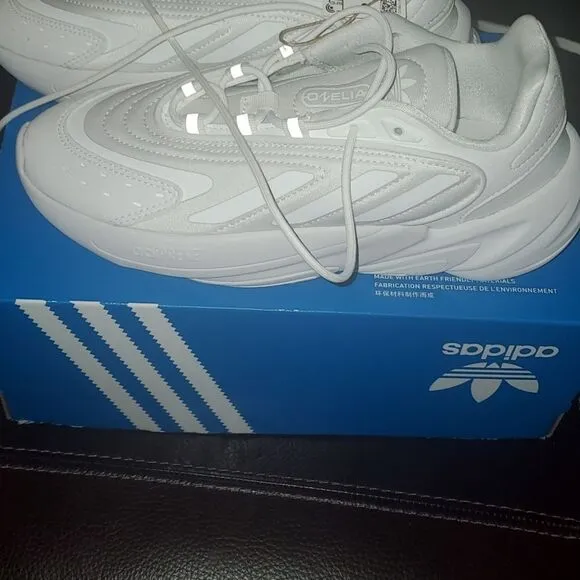 Adidas originals shoes girl's size 6 grey white sneaker Ozelia Casual sn…