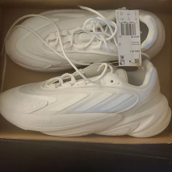 Adidas originals shoes girl's size 6 grey white sneaker Ozelia Casual sn…