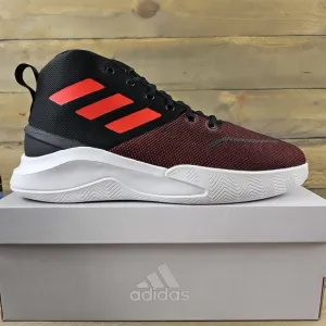 adidas Own The Game Men's Basketball Shoes Black Vivid Red White