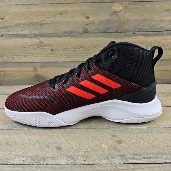 adidas Own The Game Men's Basketball Shoes Black Vivid Red White