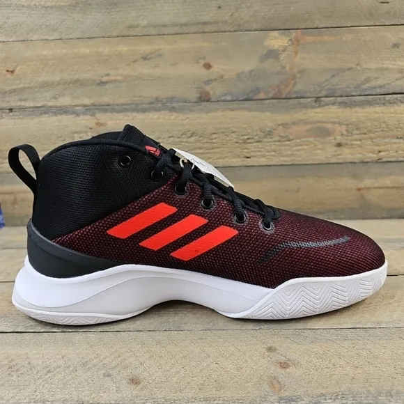 adidas Own The Game Men's Basketball Shoes Black Vivid Red White