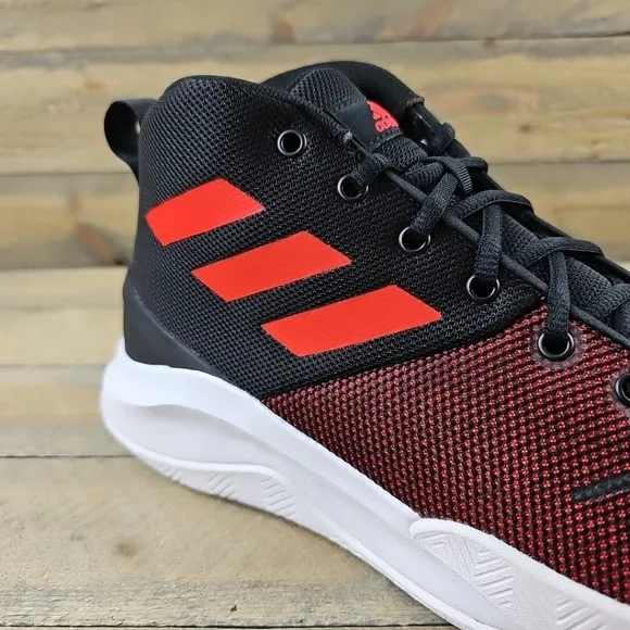 adidas Own The Game Men's Basketball Shoes Black Vivid Red White