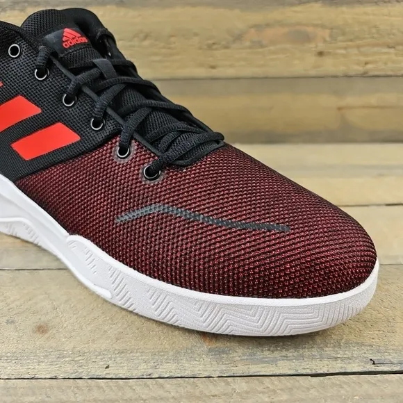 adidas Own The Game Men's Basketball Shoes Black Vivid Red White