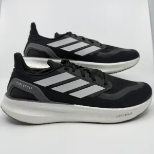 Adidas Pureboost 5 Mens 13 Black White Running Shoe Light Boost 3 Stripe Trainer