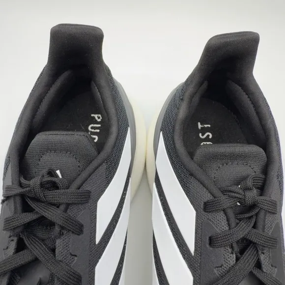 Adidas Pureboost 5 Mens 13 Black White Running Shoe Light Boost 3 Stripe Trainer