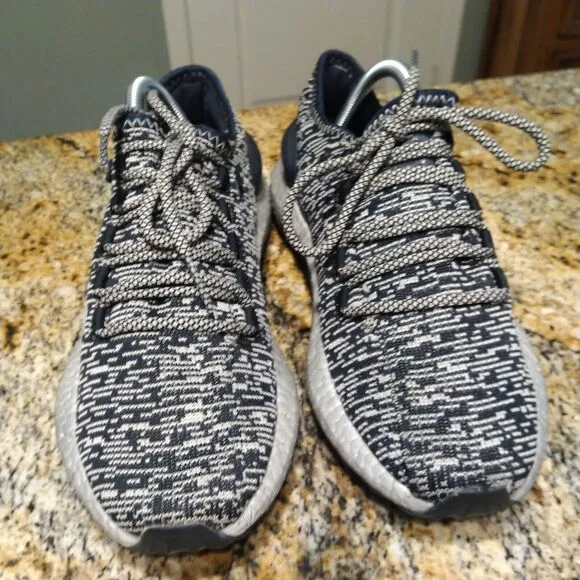 Adidas Pureboost Legend Ink Running Shoes Blue CG2988 Space Dye Men's Sz 7.5