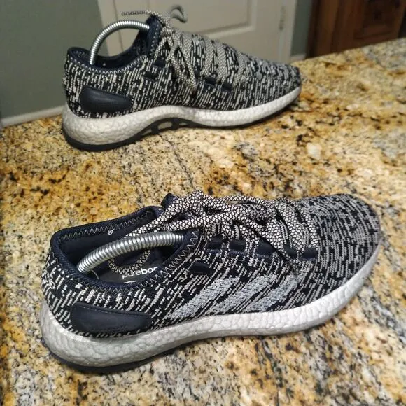Adidas Pureboost Legend Ink Running Shoes Blue CG2988 Space Dye Men's Sz 7.5