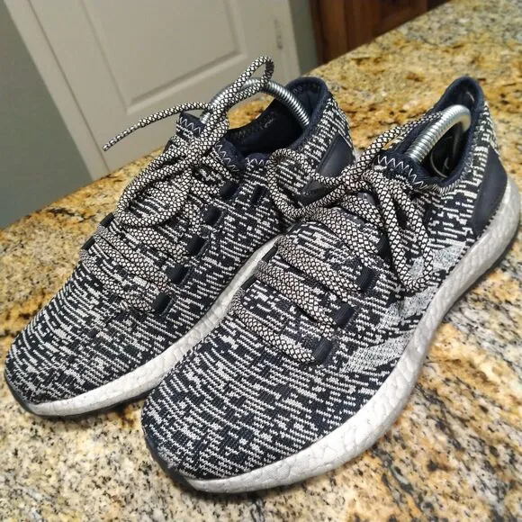 Adidas Pureboost Legend Ink Running Shoes Blue CG2988 Space Dye Men's Sz 7.5