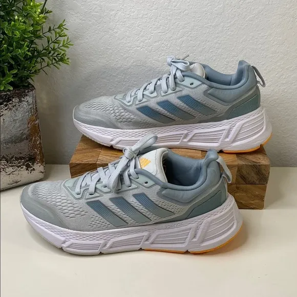Adidas Questar 2 Women's Blue Tint Magic Gray Running Shoes Size 9.5