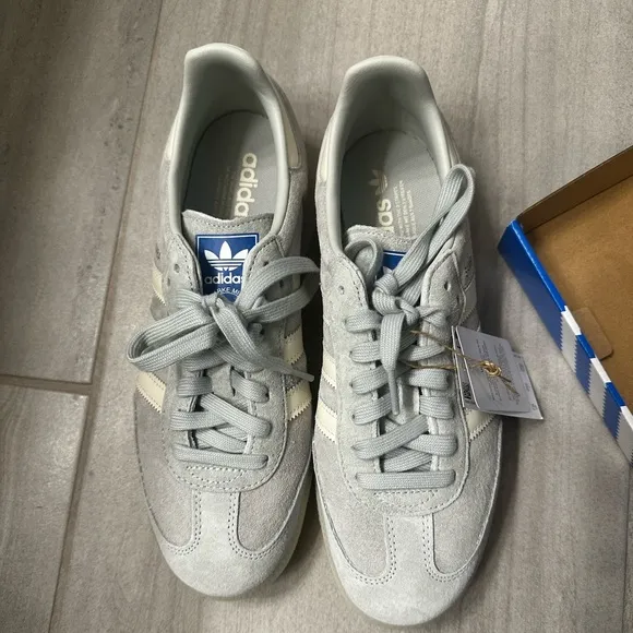 Adidas Samba light blue shoes