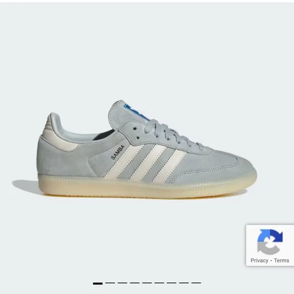 Adidas Samba light blue shoes