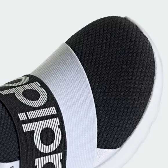 ADIDAS SLIP-ON SNEAKERS LITE RACER ADAPT 6.0 SHOES KIDS Sz 10.5 Black White NEW
