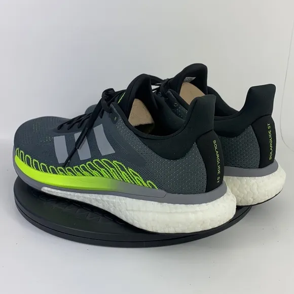 Adidas Solar Glide Gray/Green Athletic Running Shoes FU9035 Men's Size 12