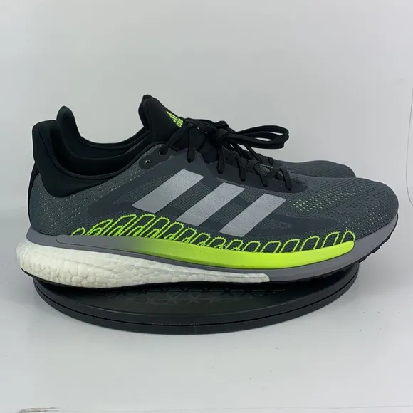 Adidas Solar Glide Gray/Green Athletic Running Shoes FU9035 Men's Size 12