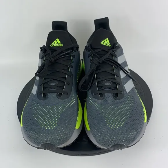 Adidas Solar Glide Gray/Green Athletic Running Shoes FU9035 Men's Size 12