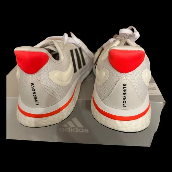 Adidas Supernova Running Sneaker Style FY2861 Black White Solar Red Men Size 10