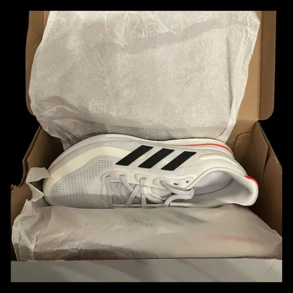Adidas Supernova Running Sneaker Style FY2861 Black White Solar Red Men Size 10