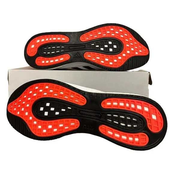 Adidas Supernova Running Sneaker Style FY2861 Black White Solar Red Men Size 10