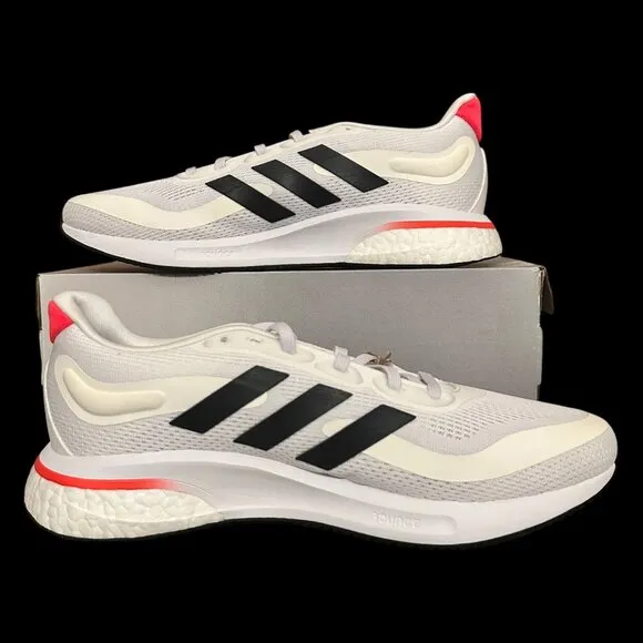 Adidas Supernova Running Sneaker Style FY2861 Black White Solar Red Men Size 10
