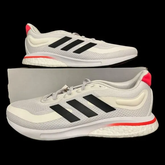 Adidas Supernova Running Sneaker Style FY2861 Black White Solar Red Men Size 10