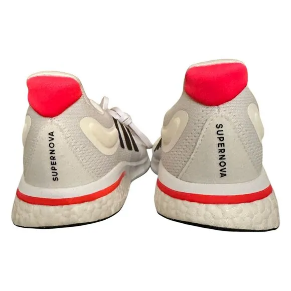 Adidas Supernova Running Sneaker Style FY2861 Black White Solar Red Men Size 10