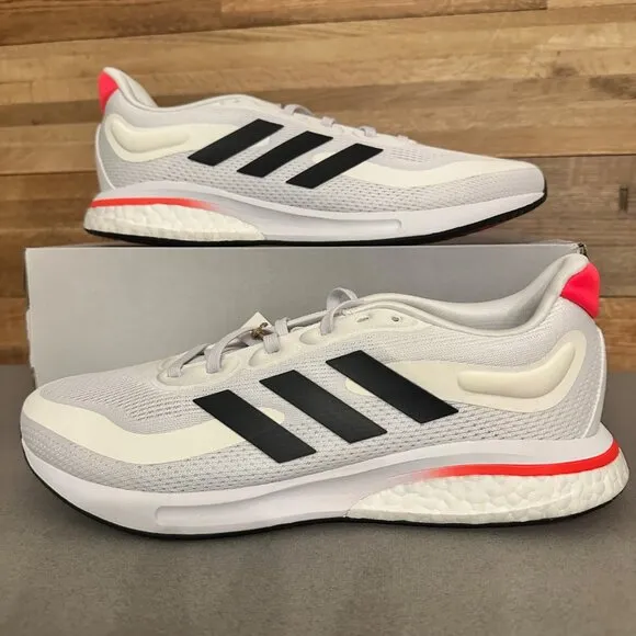Adidas Supernova Running Sneaker Style FY2861 Black White Solar Red Men Size 10