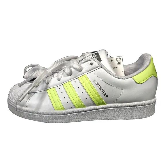Adidas Superstar Originals FX6090 Women's Shoes White High Resolution Yellow 5.5