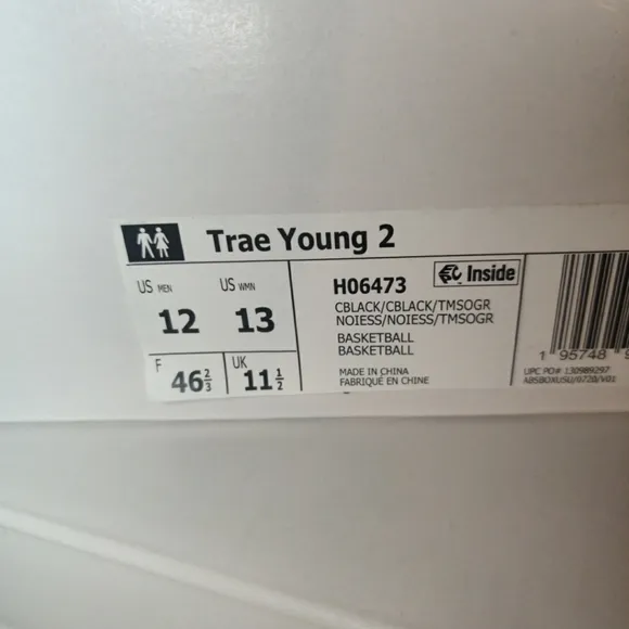 Adidas Trae Young 2 Trae Tlien Mens Size 12 Black/Solar Green Basketball Shoes