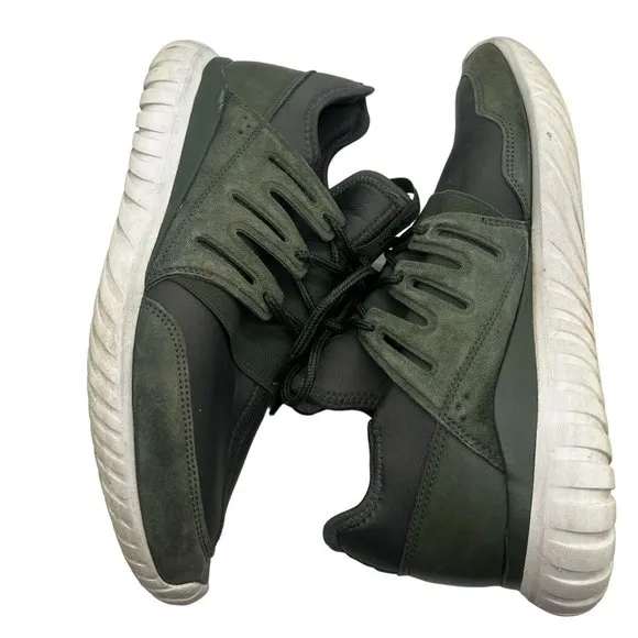 Adidas Tubular Radial Sneakers Mens 12 Shoes AQ6724 Running Shadow Green Cushion