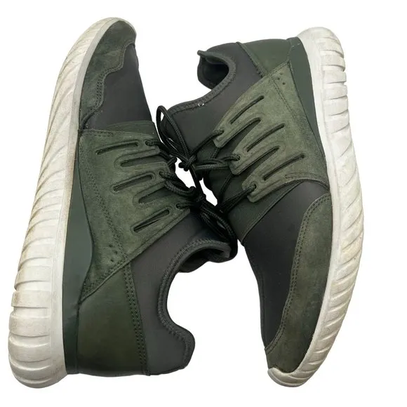 Adidas Tubular Radial Sneakers Mens 12 Shoes AQ6724 Running Shadow Green Cushion