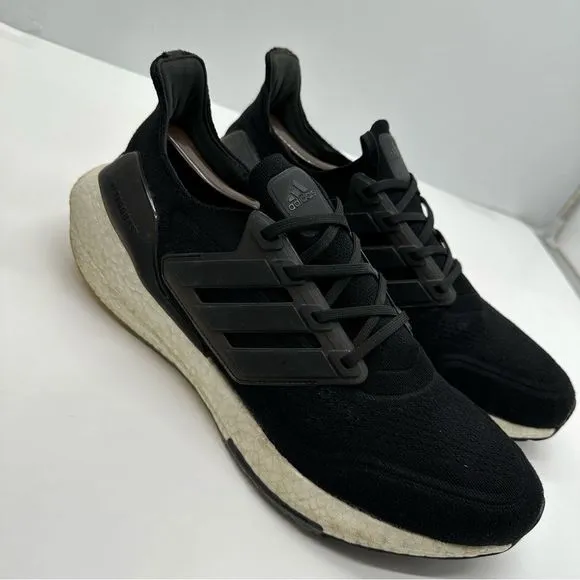 Adidas Ultra Boost 21 Mens 13 Core Black Running Shoes Sneakers Gym FY0378
