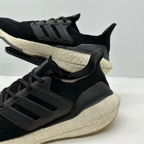 Adidas Ultra Boost 21 Mens 13 Core Black Running Shoes Sneakers Gym FY0378