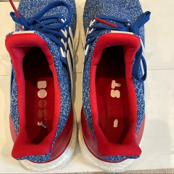 Adidas Ultra Boost USA Ee 3704 Mens Red/White/Blue Running Shoes Size 8.5