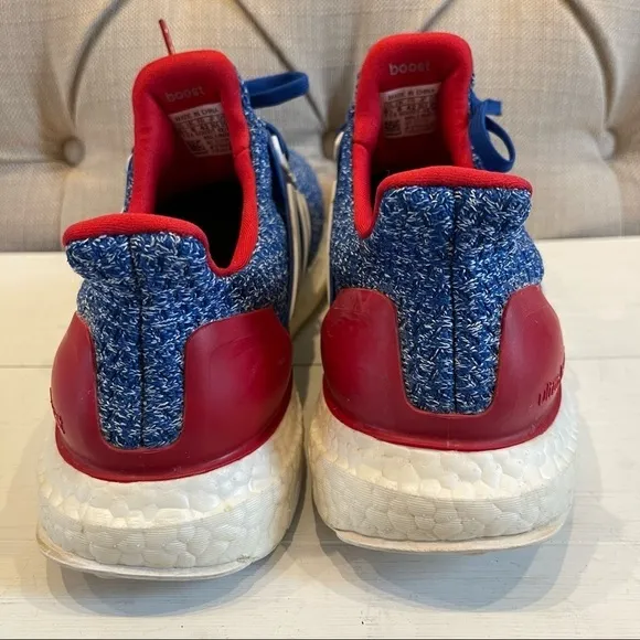 Adidas Ultra Boost USA Ee 3704 Mens Red/White/Blue Running Shoes Size 8.5