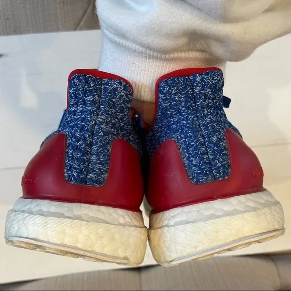 Adidas Ultra Boost USA Ee 3704 Mens Red/White/Blue Running Shoes Size 8.5