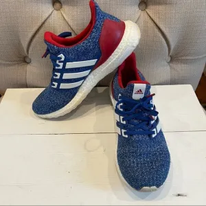 Adidas Ultra Boost USA Ee 3704 Mens Red/White/Blue Running Shoes Size 8.5