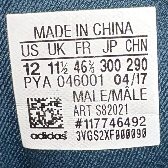 Adidas UltraBoost 3.0 Blue Mens US Size 12 EUR 46.67 S82021 Running Shoes