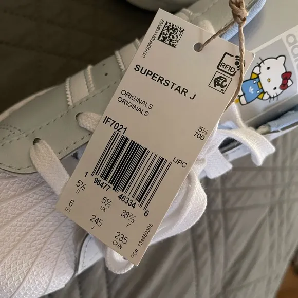 Adidas women superstars  Hello Kitty Sneakers - Light Blue and White