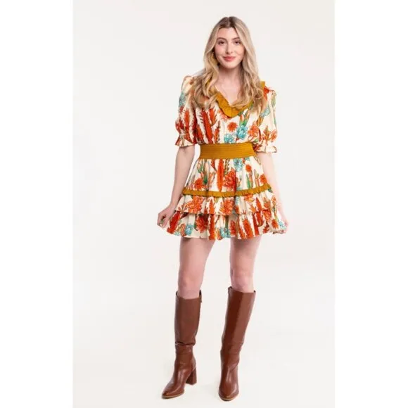 Alden Adair Kelsey Mirage Cactus Dress NWT XS