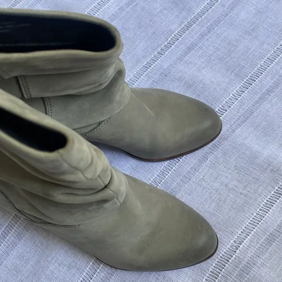 Aldo NWOT slouchy boots in a soft gray green.