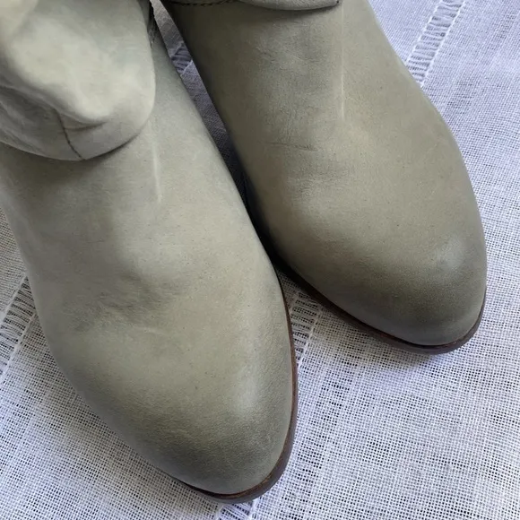 Aldo NWOT slouchy boots in a soft gray green.