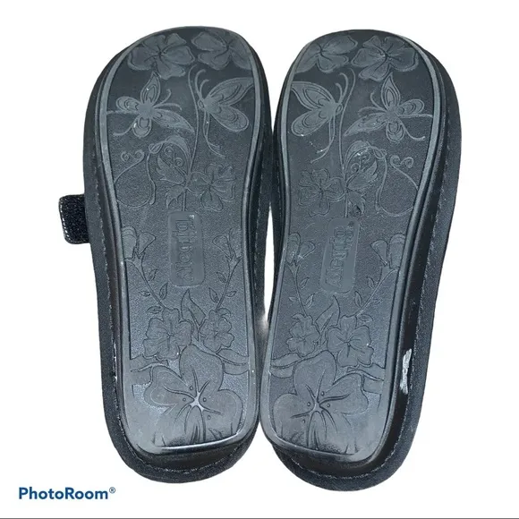 Alegria Black Leather Mary Jane Shoes Clogs 38