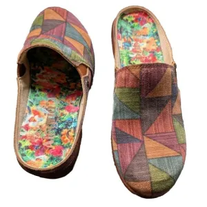 Alegria Sereniti Clog Patchwork Leather Slip On Shoes Comfort Womens 38 US 8 8.5