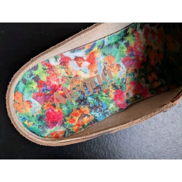 Alegria Sereniti Clog Patchwork Leather Slip On Shoes Comfort Womens 38 US 8 8.5