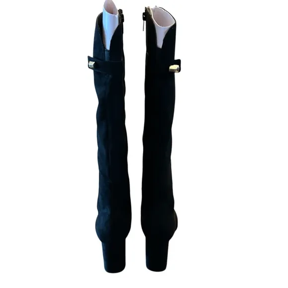 Alfani Adelayde Knee High Thin Block Heel Dress Boots Black Size 8.5